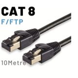 Irenis 10 Metre Cat8 Kablo F/Ftp Lszh Ethernet Network Lan Ağ Kablosu Siyah
