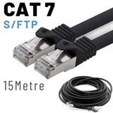 Irenis 15 Metre Cat7 Kablo S/Ftp Lszh Ethernet Network Lan Ağ Kablosu Siyah