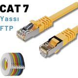 IRENIS 2 Metre CAT7 Kablo Yassı FTP Ethernet Network LAN Ağ Kablosu Sarı