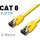Irenıs 2 Metre Cat8 Kablo F/ftp Lszh Ethernet Network Lan Ağ Kablosu,sarı