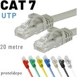 Irenıs 20 Metre Cat7 Kablo Ethernet Network Internet Lan Ağ Kablosu - Gri