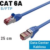 Irenıs 25 cm Cat 6A Kablo, S/ftp Ethernet Data Center Patch Kablo - Mavi
