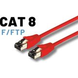 Irenıs 3 Metre Cat8 Kablo F/ftp Lszh Ethernet Network Lan Ağ Kablosu - Kırmızı