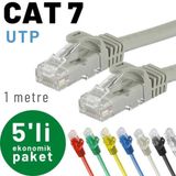 IRENIS 5 adet 1 metre CAT7 Kablo Ethernet Network İnternet LAN Kablosu