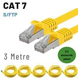 IRENIS 5 adet 3 Metre IRENIS CAT7 Kablo S/FTP Ethernet Network LAN Ağ Kablosu (siyah)
