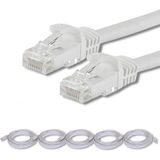 IRENIS 5 Adet Irenıs Cat7 Kablo Ethernet Network Internet Lan Kablosu - Beyaz - 50 cm