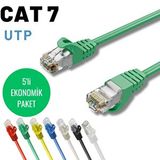 IRENIS 5 Adet Irenıs Cat7 Kablo Ethernet Network Internet Lan Kablosu - Yeşil - 25 cm