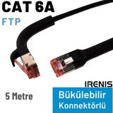 Irenıs 5 Metre Cat6a U/Ftp 90 Derece Bükülebilir Kablo