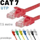 Irenıs 7,5 Metre Cat7 Kablo Ethernet Network Internet Lan Ağ Kablosu - Kırmızı