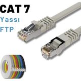Irenıs 7,5 Metre Cat7 Kablo Yassı Ftp Ethernet Network Lan Ağ Kablosu - Beyaz