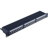 IRENIS Cat 6a 19" 1u Patch Panel, 500 Mhz, Siyah, 24 Port