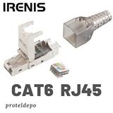 Irenis Cat6 Rj45 Aletsiz Montaj Tipi Konnektör, Cat6, Cat6a Kablo Uyumlu Siyah