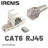 Irenis Cat6 Rj45 Aletsiz Montaj Tipi Konnektör, Cat6, Cat6a Kablo Uyumlu