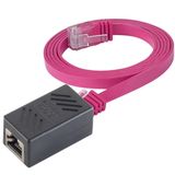 IRENIS CAT6 Uzatma Seti, Yassı Ethernet Kablo ve Ekleyici birlikte Fuşya 10 Metre…