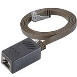 IRENIS CAT6 Uzatma Seti, Yassı Ethernet Kablo ve Ekleyici birlikte Kahverengi 15 Metre…