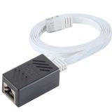 IRENIS CAT6 Yassı Ethernet Kablo ve Ekleyici birlikte Uzatma Seti Beyaz 2 Metre