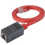 IRENIS CAT6 Yassı Ethernet Kablo ve Ekleyici birlikte Uzatma Seti Kırmızı 2 Metre