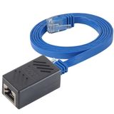 IRENIS CAT6 Yassı Ethernet Kablo ve Ekleyici birlikte Uzatma Seti Mavi 15 Metre