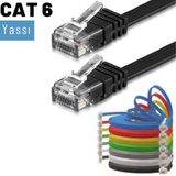 IRENIS CAT6 Yassı Ethernet Network Lan İnternet Kablosu Mavi 2 Metre