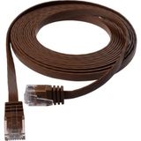 IRENIS CAT6 Yassı Ethernet (Network, LAN) Kablosu, Kahverengi, 20 metre