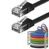 IRENIS CAT6 Yassı RJ45 Ethernet (Network, İnternet) Kablosu (10 Metre, Siyah)