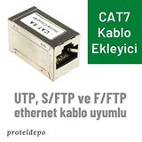 Irenis Cat7 Ethernet Kablo Ekleyici, Birleştirici, Uzatıcı Gümüş