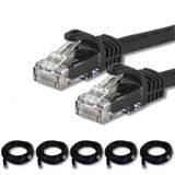 Irenis CAT7 Kablo Ethernet Network İnternet LAN Kablosu, 25 CM -Siyah 5 Adet
