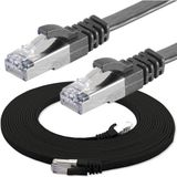 IRENIS CAT7 Siyah 3 mt Yassı FTP 5 Adet Network Ethernet Kablosu