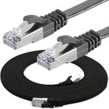 IRENIS CAT7 Yassı FTP Ethernet Network Lan İnternet Kablosu, Siyah 2 metre