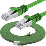 IRENIS CAT7 Yassı FTP Ethernet Network Lan İnternet Kablosu, Yeşil 2 metre