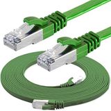 IRENIS CAT7 Yeşil 2 mt Yassı FTP 5 Adet Ethernet Network Lan İnternet Kablosu