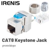 IRENIS CAT8 Keystone Jack, Cat8, Cat7 Kablo uyumlu RJ45-CAT8kj