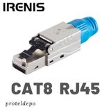 IRENIS CAT8 RJ45 Aletsiz Montaj tipi Konnektör, Cat8, Cat7 Kablo uyumlu RJ45-CAT8sm