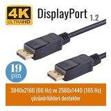 IRENIS DisplayPort Kablo - 19 pin - 165 Hz destekli - 21 Gbit