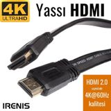 Irenis Hdmi Kablo - Yassı 4K Hdmi Kablosu 4K 60Hz Hdmi 2.0 1 M