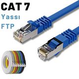 IRENIS IRENIS 1 Metre CAT7 Kablo Yassı FTP Ethernet Network LAN Ağ Kablosu (mavi)
