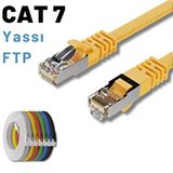 IRENIS IRENIS 1 Metre CAT7 Kablo Yassı FTP Ethernet Network LAN Ağ Kablosu (sarı)