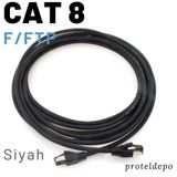 IRENIS Irenis 10 Metre Cat8 Kablo F/ftp Lszh Ethernet Network Lan Ağ Kablosu Siyah