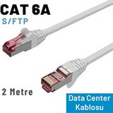 IRENIS Irenis 2 Metre Cat 6a Kablo, S/ftp Ethernet Data Center Patch Kablo Siyah
