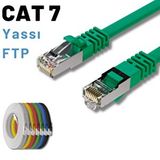 IRENIS IRENIS 2 Metre CAT7 Kablo Yassı FTP Ethernet Network LAN Ağ Kablosu (yeşil)
