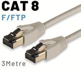 IRENIS Irenis 3 Metre Cat8 Kablo F/ftp Lszh Ethernet Network Lan Ağ Kablosu Gri