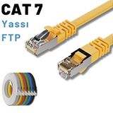 IRENIS IRENIS 5 Metre CAT7 Kablo Yassı FTP Ethernet Network LAN Ağ Kablosu (sarı)