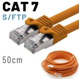IRENIS Irenis 50 Cm Cat7 Kablo S/ftp Lszh Ethernet Network Lan Ağ Kablosu Turuncu