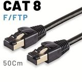 IRENIS Irenis 50 Cm Cat8 Kablo F/ftp Lszh Ethernet Network Lan Ağ Kablosu Siyah