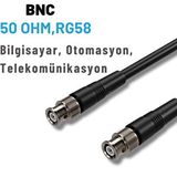 IRENIS Irenis Bnc Kablo 50 Ohm Bilgisayar, Otomasyon, Telekom, Rg58 Siyah