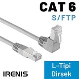 IRENIS Irenis Cat6 S/ftp Dirsek Kablo, 1 Metre Siyah