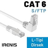 IRENIS Irenis Cat6 S/ftp Dirsek Kablo, 10 Metre Siyah