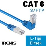 IRENIS Irenis Cat6 S/ftp Dirsek Kablo, 3 Metre Mavi