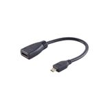 IRENIS Micro HDMI - HDMI Dönüştürücü, 4K 60Hz Destekli, 18 Gbps Bant Genişliği, Kamera ve Tablet PC Uyumlu, Siyah, 15 cm,