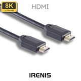 IRENIS Ultra Yüksek Hızlı Hdmi Kablosu 10k (120hz), Hdmi 2.1, 3 Metre Siyah